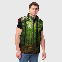 Мужской жилет Лес, цвет: 3D-красный — фото 2