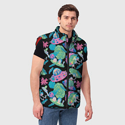 Мужской жилет Pattern Rick & Morty, цвет: 3D-красный — фото 2
