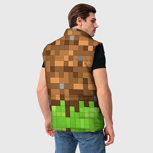Мужской жилет Minecraft logo heroes / 3D-Черный – фото 4