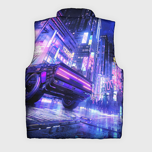 Мужской жилет Cyberpunk city / 3D-Светло-серый – фото 2