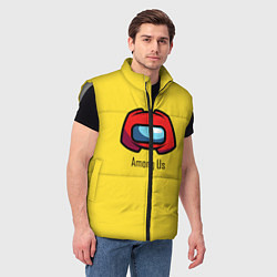 Мужской жилет Among UsLoGo, цвет: 3D-светло-серый — фото 2