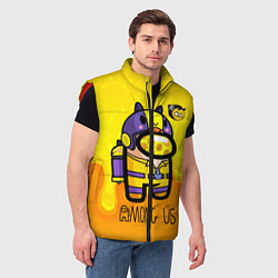 Мужской жилет Among Us пчела, цвет: 3D-красный — фото 2