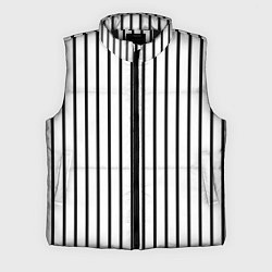 Мужской жилет Чёрные и белые полосы, цвет: 3D-черный