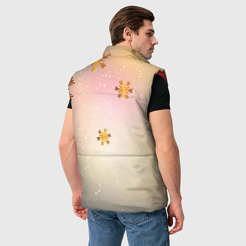 Мужской жилет Новогодний кот / 3D-Красный – фото 4