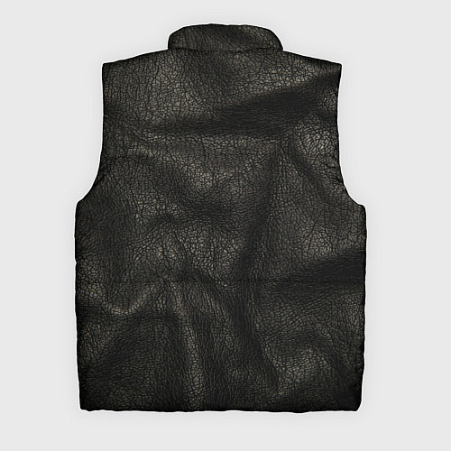 Мужской жилет Черная кожа / 3D-Светло-серый – фото 2