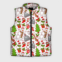 Мужской жилет Новогодний фон, цвет: 3D-светло-серый