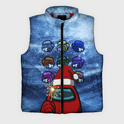 Мужской жилет Among us Happy New Year, цвет: 3D-красный