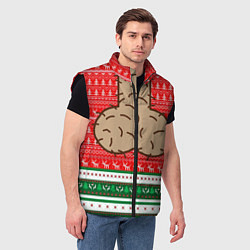 Мужской жилет НОВЫЙ ГОД LITTLE BIG, цвет: 3D-черный — фото 2
