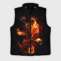 Мужской жилет Огненный цветок, цвет: 3D-светло-серый