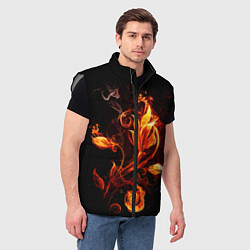 Мужской жилет Огненный цветок, цвет: 3D-светло-серый — фото 2