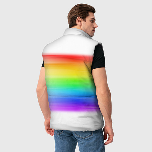 Мужской жилет AMONG US - РАДУГА / 3D-Черный – фото 4