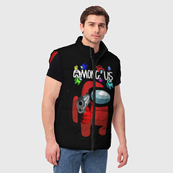 Мужской жилет AMONG US, цвет: 3D-красный — фото 2