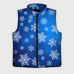 Мужской жилет Новый Год Снежинки, цвет: 3D-красный