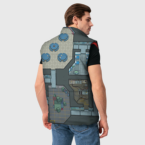 Мужской жилет AMONG US - КАРТА / 3D-Красный – фото 4