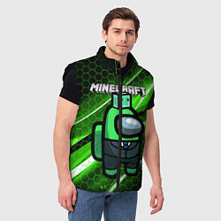 Мужской жилет Among Us х Minecraft Z, цвет: 3D-черный — фото 2