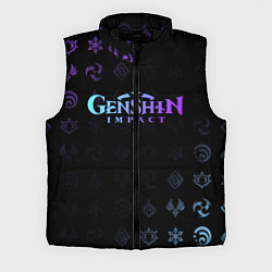 Мужской жилет GENSHIN IMPACT, цвет: 3D-черный