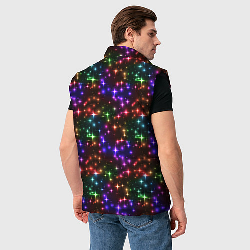 Мужской жилет Разноцветное Сияние / 3D-Черный – фото 4