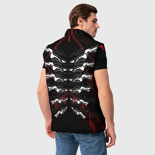 Мужской жилет Цифровой киберскелет / 3D-Красный – фото 4