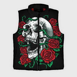 Мужской жилет Череп и Розы, цвет: 3D-красный
