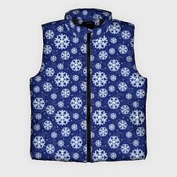 Мужской жилет Снежинки, цвет: 3D-черный