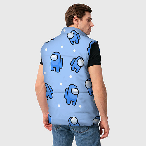 Мужской жилет Among Us - Синий цвет / 3D-Черный – фото 4