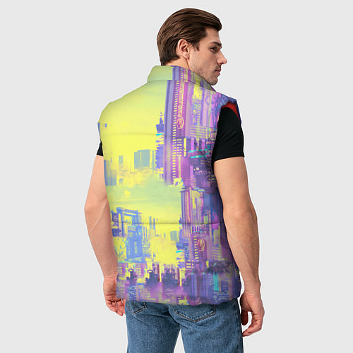 Мужской жилет Cyberpunk 2077 / 3D-Красный – фото 4