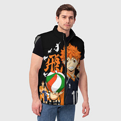 Мужской жилет ВОЛЕЙБОЛ!! HAIKYUU!!, цвет: 3D-светло-серый — фото 2