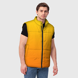 Мужской жилет Оранжевый градиент, цвет: 3D-черный — фото 2