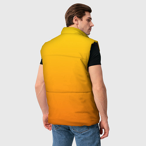 Мужской жилет Оранжевый градиент / 3D-Черный – фото 4