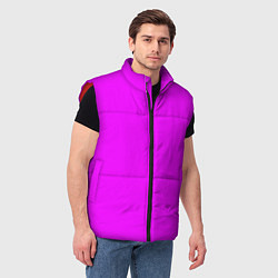 Мужской жилет Маджента без рисунка, цвет: 3D-красный — фото 2