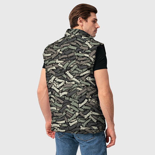 Мужской жилет Камуфляж - Димон / 3D-Черный – фото 4