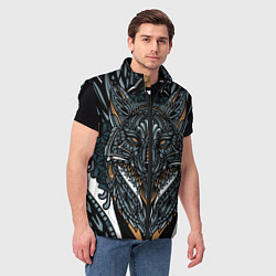 Мужской жилет Рисунок лиса, цвет: 3D-черный — фото 2