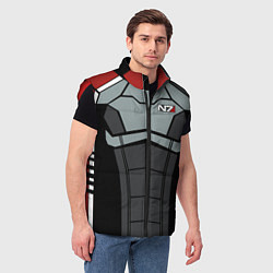 Мужской жилет КОСТЮМ N7 MASS EFFECT N7 М, цвет: 3D-красный — фото 2