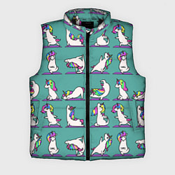 Мужской жилет Единороги Зарядка, цвет: 3D-черный