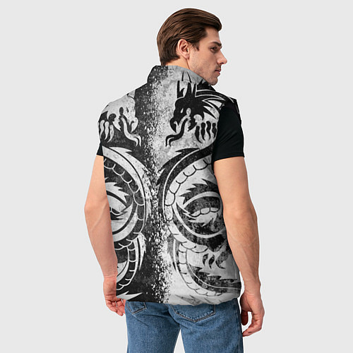 Мужской жилет ДРАКОНЫ DRAGONS / 3D-Черный – фото 4
