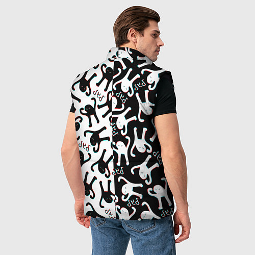 Мужской жилет МЕМ КОТ ЪУЪ СЪУКА / 3D-Черный – фото 4