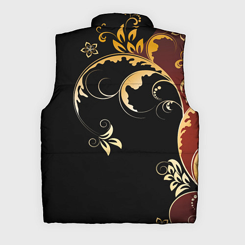 Мужской жилет Узор - Хохлома / 3D-Светло-серый – фото 2
