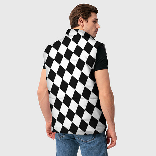 Мужской жилет Шахматы / 3D-Черный – фото 4