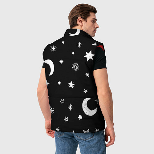 Мужской жилет Звездное небо / 3D-Красный – фото 4