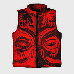 Мужской жилет BLACK RED DRAGONS TATOO