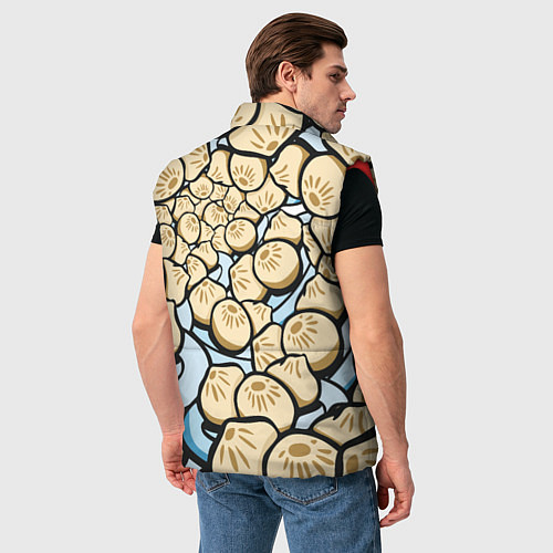 Мужской жилет Нежная бууза / 3D-Красный – фото 4