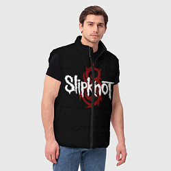 Мужской жилет Slipknot Надпись, цвет: 3D-черный — фото 2
