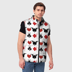 Мужской жилет Карточные масти, цвет: 3D-черный — фото 2