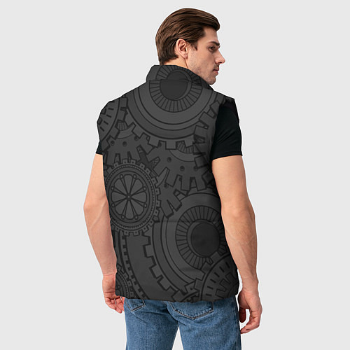 Мужской жилет GEARS STEAMPUNK / 3D-Черный – фото 4