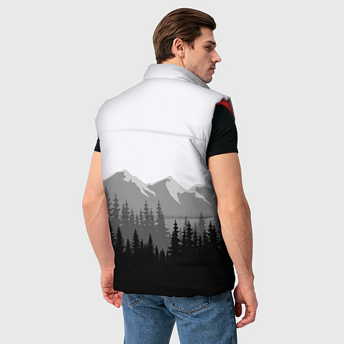 Мужской жилет SIREN HEAD DARK FOREST / 3D-Красный – фото 4