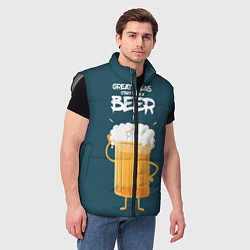 Мужской жилет Great Ideas start with a BEER, цвет: 3D-светло-серый — фото 2