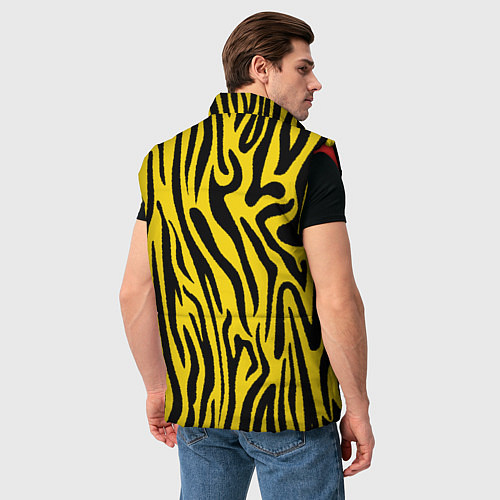 Мужской жилет Тигровые полоски / 3D-Красный – фото 4