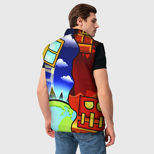 Мужской жилет Geometry Dash / 3D-Черный – фото 4