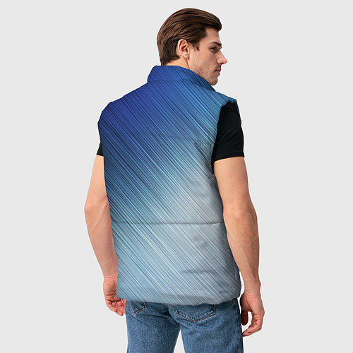 Мужской жилет Текстура Оттенки льда / 3D-Черный – фото 4