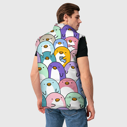 Мужской жилет Пингвины / 3D-Черный – фото 4